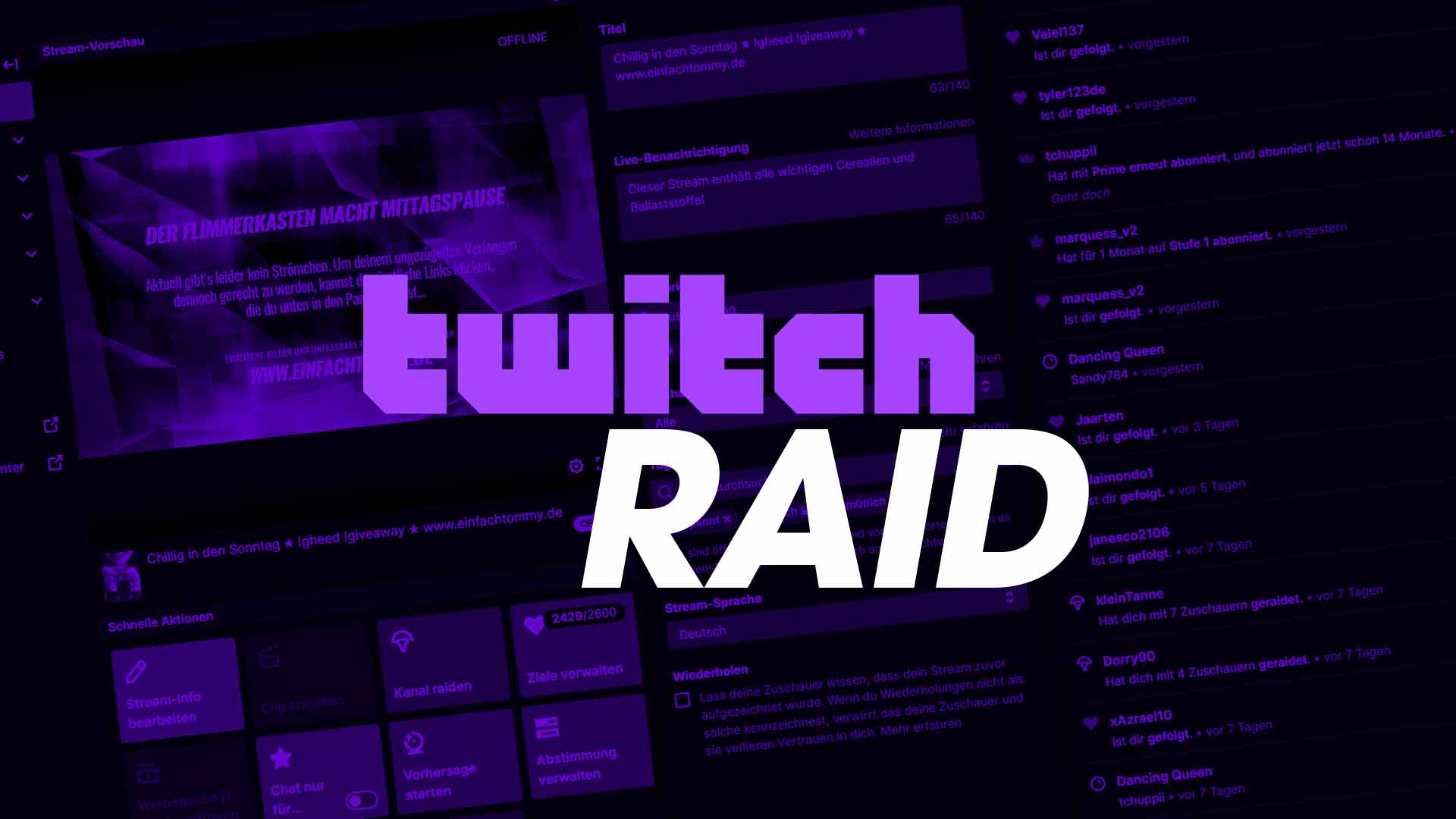 Twitch Raid - Aún no lo sabías